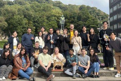 Photo of NDSU students who participated in trip to Japan
